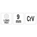 YATO langer Inbusschlüssel 9,0 mm CrV