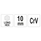 YATO langer Inbusschlüssel 10,0 mm CrV