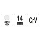 YATO langer Inbusschlüssel 14,0 mm CrV