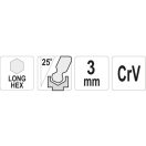 YATO Kugelkopf-Inbusschlüssel 3,0 mm / 20 x 100 mm CrV