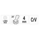 YATO Kugelkopf-Inbusschlüssel 4,0 mm / 25 x 105 mm CrV