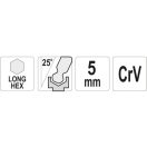 YATO Kugelkopf-Inbusschlüssel 5,0 mm / 27 x 116 mm CrV