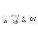 YATO Kugelkopf-Inbusschlüssel 8,0 mm / 36 x 155 mm CrV