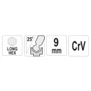 YATO Langer Kugelkopf-Inbusschlüssel 9,0 mm CrV