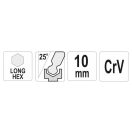 YATO Inbusschlüssel mit langem Kugelkopf, 10,0 mm CrV