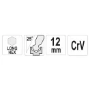 YATO Langer Kugelkopf-Inbusschlüssel 12,0 mm CrV