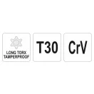 YATO Langer Torx-Schlüssel T30 CrV