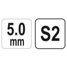 YATO Inbusschlüssel T-Schlüssel 5,0 mm / 17 x 140 mm S2