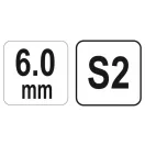 YATO Inbusschlüssel T-Schlüssel 6,0 mm / 17 x 200 mm S2