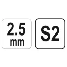 YATO Kugelkopf-Inbusschlüssel T-Schlüssel 2,5 mm / 13 x 100 mm S2