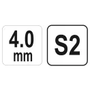 YATO Kugelkopf-Inbusschlüssel T-Schlüssel 4,0 mm / 13 x 140 mm S2