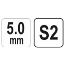 YATO Kugelkopf-Inbusschlüssel T-Schlüssel 5,0 mm / 17 x 140 mm S2