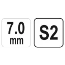 YATO Kugelkopf-Inbusschlüssel T-Schlüssel 7,0 mm / 17 x 170 mm S2