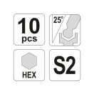 YATO Kugelkopf-Inbusschlüsselsatz 10-teilig 1,27-10 mm S2