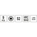 YATO Erweiterter Inbusschlüsselsatz 9-teilig 1,5 - 10 mm S2