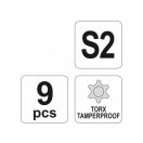 YATO Torx-Schlüsselsatz 9-teilig T10-T50 S2