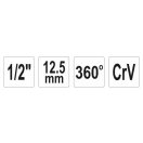 YATO Drehmoment-Winkelmesser 1/2" CrV