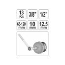 YATO Ölfilter-Ausbausatz 13-teilig 3/8"