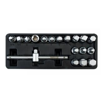   YATO Ölablassschlüssel-Set, 18-teilig, 5/16"-3/8", 8mm, 10mm, 7-14mm, 10mm, 8-17mm, 3/8" C