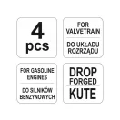 YATO Bedienelement-Befestigungsset 4-teilig (Benzin) VW Skoda Seat