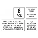 YATO Steuerungsbefestigungsset 6-teilig (Diesel) Opel Fiat Alfa Romeo
