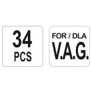 YATO Steuerungsbefestigungsset 34-teilig (Diesel und Benzin) Audi Seat Skoda VW