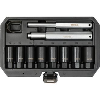   YATO Maschinen-Steckschlüsselsatz 10-teilig für 18-25 mm Sicherheitsradschrauben