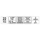 YATO Diesel-Einspritzdüsen-Ausbausatz 22-teilig 1/2"