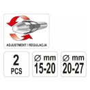 YATO Kupplungszentrierset 2-teilig 15-27 mm verstellbar