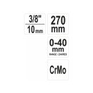 YATO Klemmzange 3/8" 270 mm 0-40 mm CrmO