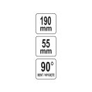 YATO Seegerzange 190 mm innen 90° lang