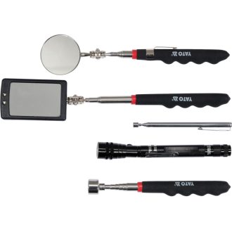   YATO Magnetischer Aufnahme- und Inspektionsspiegel-Satz 5-teilig