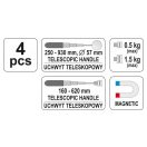 YATO Untersuchungsspiegel-Set 4-teilig teleskopisch (Spiegel + magnetischer Tonabnehmer)