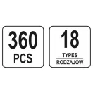 YATO Kunststoff-Patentbausatz 360 Teile Toyota / Lexus