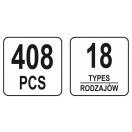 YATO Kunststoff-Patentbausatz 408 Teile Nissan