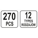 YATO Kunststoff-Patentsatz 270 Teile Mercedes