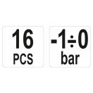 YATO Vakuum- und AC-Pumpenmessset 10-teilig -1÷0 bar