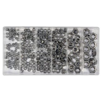 YATO Sechskantmuttern-Set aus Edelstahl 300 Stück M3-M10