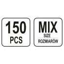 YATO Sechskant geschlossener Schraubenmutternsatz 150 Stück M3-M10