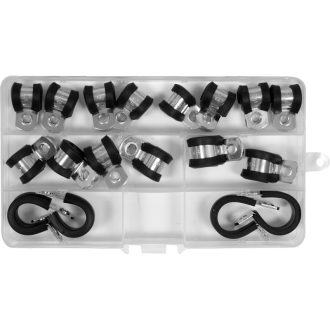 YATO Rohrschellen-Set mit Gummidichtung 18-teilig