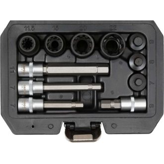   YATO Bremssattel-Steckschlüsselsatz 11-teilig 3/8", 1/2" CrV