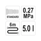 YATO Pneumatisches Bremsflüssigkeits-Ersatzset 13-teilig