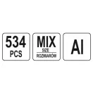 YATO Ölwannenschrauben- und Unterlegscheibensatz 534 Teile