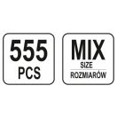 YATO Klammerset 555-tlg