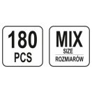 YATO Kabeltüllen-Set 180-teilig