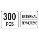 YATO Seeger-Ring-Set außen 300-tlg