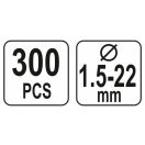 YATO E-Ring-Set 300-teilig