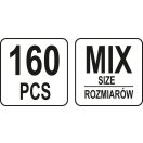 YATO Kabelverbinder-Set 160-teilig