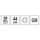 YATO Flexibler Schlauch für Hebelfettpresse 450 mm