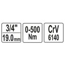 YATO Drehmomentschlüssel 3/4" 0-500 Nm CrV